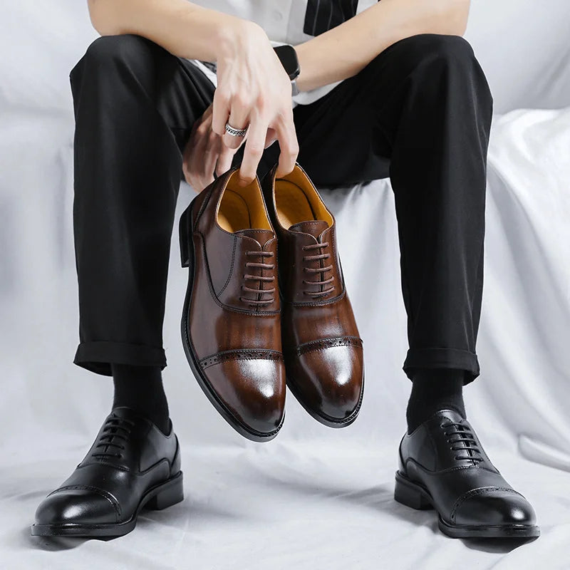Pointed British Wind Derby Shoes