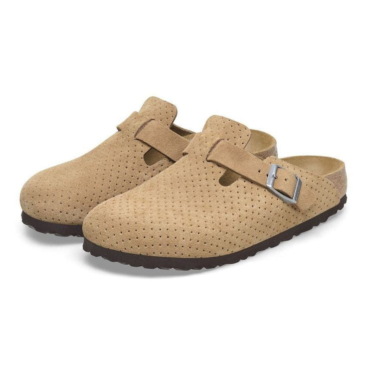Stunning Birkenstock Boston BS Women's Dotted New Beige Clogs